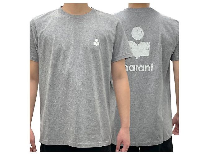 Isabel Marant Zafferh Logo T-Shirt Ecru Grau ECGY Braun - Ansicht 10