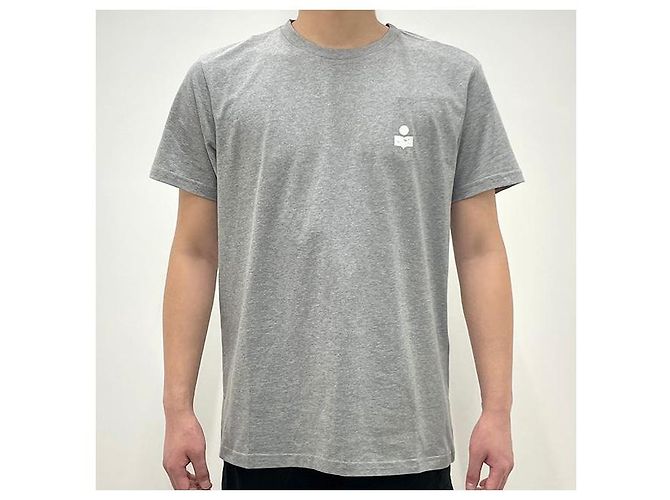 Isabel Marant Zafferh Logo T-Shirt Ecru Grau ECGY Braun - Ansicht 2