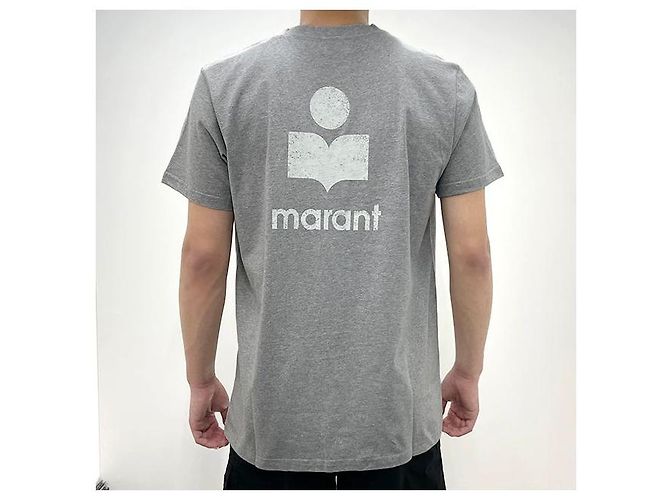 Isabel Marant Zafferh Logo T-Shirt Ecru Grau ECGY Braun - Ansicht 5