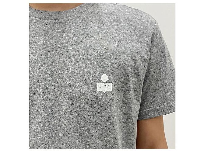 Isabel Marant Zafferh Logo T-Shirt Ecru Grau ECGY Braun - Ansicht 6