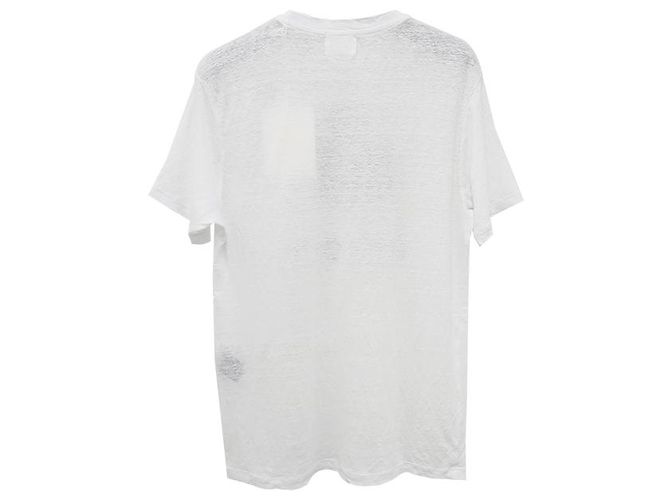 Isabel Marant Leinen-Logo-T-Shirt ZEWEL weiß - Ansicht 14