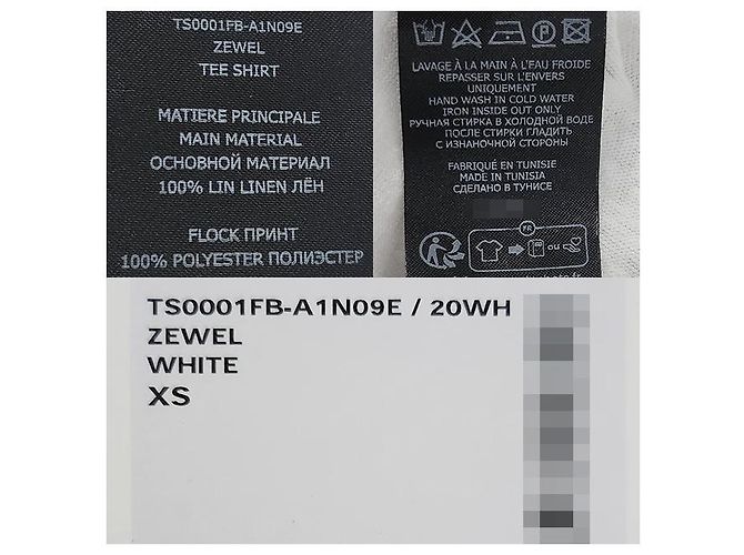 Isabel Marant Leinen-Logo-T-Shirt ZEWEL weiß - Ansicht 20