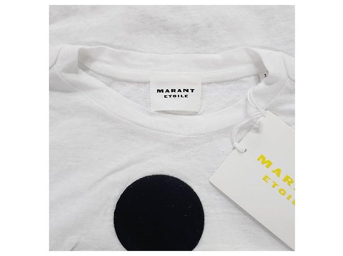 Isabel Marant Leinen-Logo-T-Shirt ZEWEL weiß - Ansicht 8