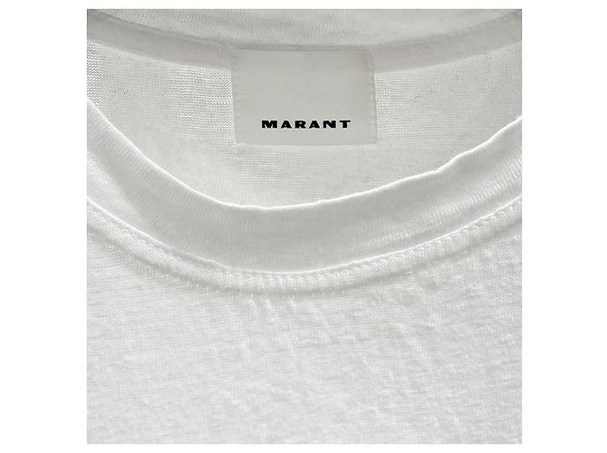 Isabel Marant Weißes T-Shirt mit KARMAN-Logo - Ansicht 15