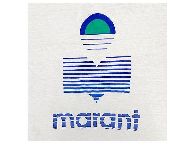 Isabel Marant Weißes T-Shirt mit KARMAN-Logo - Ansicht 5