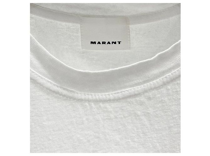 Isabel Marant Weißes T-Shirt mit KARMAN-Logo - Ansicht 6