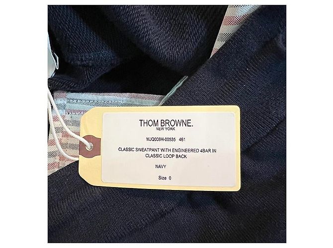 Thom Browne Classic diagonal armband training pants navy Blue - view 16