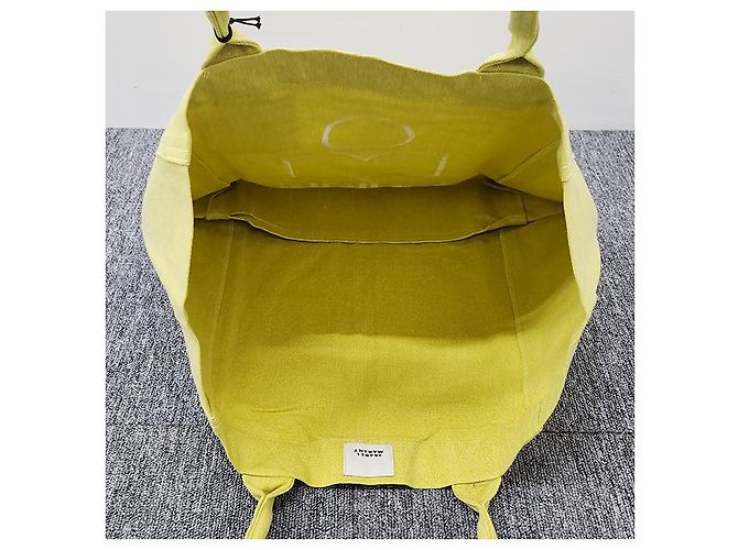 Isabel Marant Borsa shopper ricamata con logo YENKY Giallo sole - vista 17