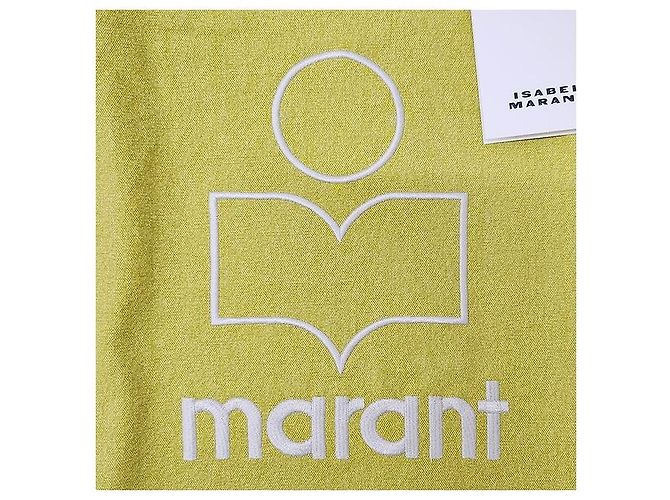 Isabel Marant Borsa shopper ricamata con logo YENKY Giallo sole - vista 5