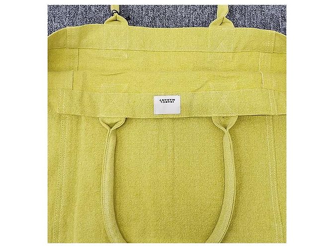 Isabel Marant Borsa shopper ricamata con logo YENKY Giallo sole - vista 6