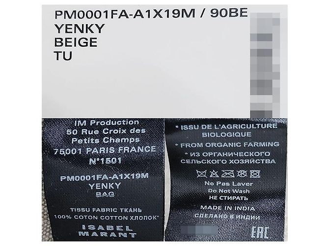 Isabel Marant Borsa shopper beige con logo YENKY ricamato Marrone - vista 8