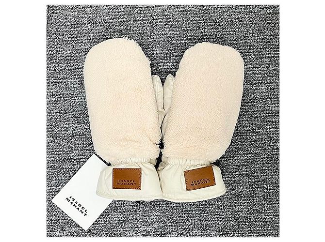 Isabel Marant Guanti Barka Mopolla Bianco - vista 14
