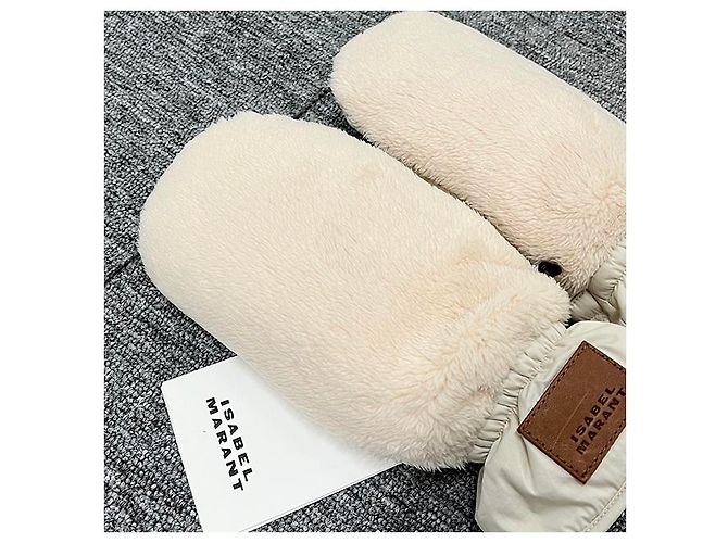 Isabel Marant Guanti Barka Mopolla Bianco - vista 17
