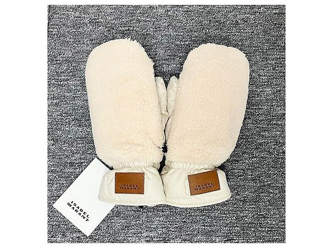 Isabel Marant Guanti Barka Mopolla Bianco - vista 2