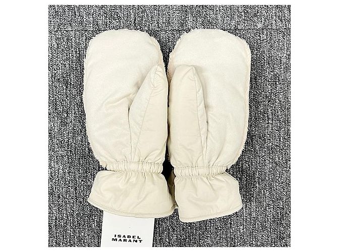 Isabel Marant Guanti Barka Mopolla Bianco - vista 3