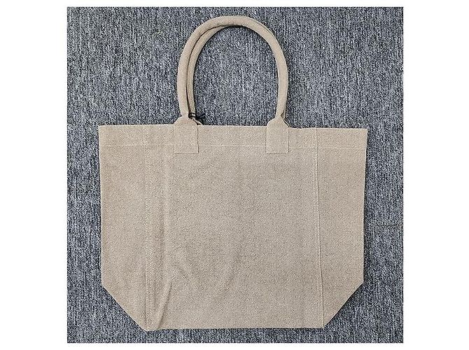 Isabel Marant Borsa shopper con logo ricamato YENKY Beige Marrone - vista 3