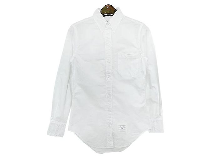 Thom Browne Camicia Oxford in Grosgrain con Tre Strisce per Donna Bianco - vista 2