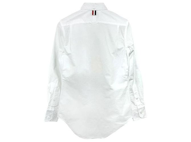 Thom Browne Camicia Oxford in Grosgrain con Tre Strisce per Donna Bianco - vista 3