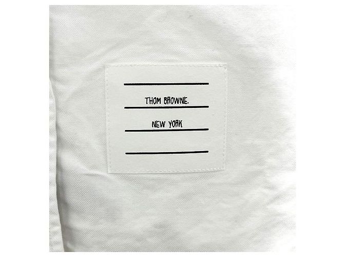 Thom Browne Camicia Oxford in Grosgrain con Tre Strisce per Donna Bianco - vista 5
