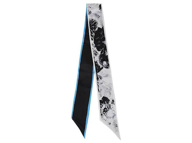 Alexander Mcqueen Sciarpa con stampa floreale Blu - vista 3