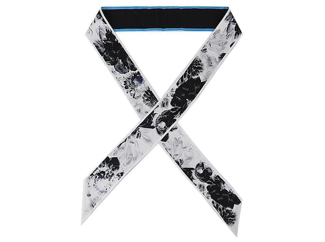 Alexander Mcqueen Sciarpa con stampa floreale Blu - vista 5