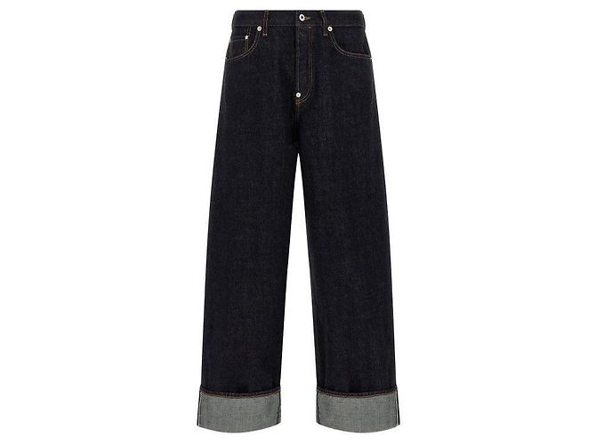 Kenzo Jeans larghi con risvolto Blu - vista 4