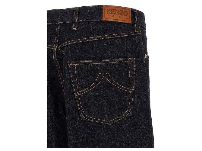 Kenzo Jeans larghi con risvolto Blu - vista 7