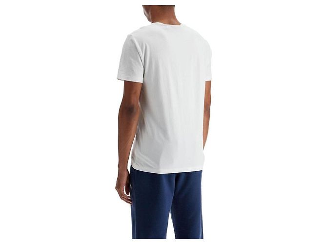 Ralph Lauren Kurzarm-T-Shirt mit Logo-Druck, maßgeschneiderte Slim-Fit Weiß - Ansicht 6