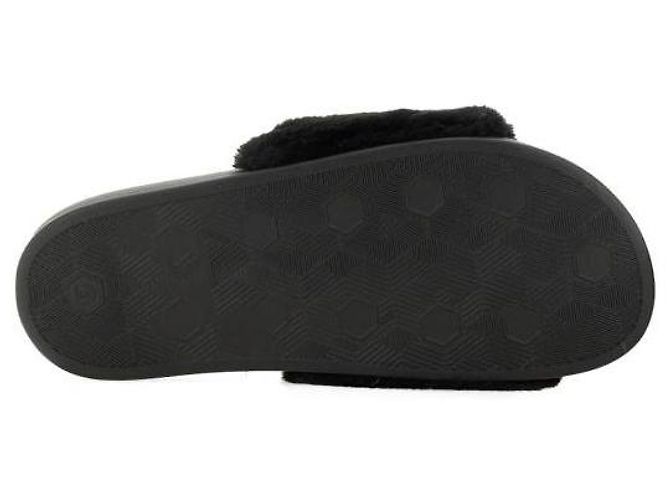 Versace Ciabatte in pelliccia con logo Nero - vista 7