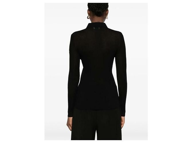 Moncler Polo de mezcla de algodón con parche de logo Negro - vista 7