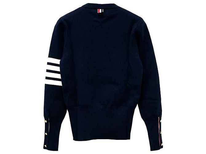 Thom Browne Pulsera Diagonal de Crepé Milano Tejido de Algodón Azul - vista 15