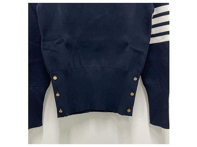 Thom Browne Pulsera Diagonal de Crepé Milano Tejido de Algodón Azul - vista 16