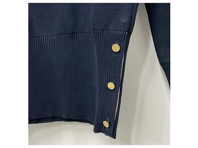 Thom Browne Pulsera Diagonal de Crepé Milano Tejido de Algodón Azul - vista 18