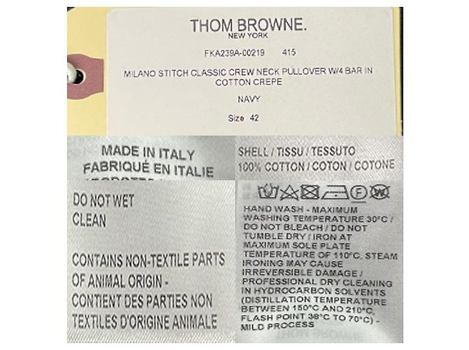Thom Browne Pulsera Diagonal de Crepé Milano Tejido de Algodón Azul - vista 21