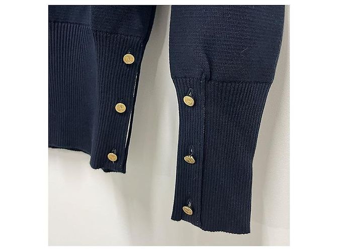 Thom Browne Pulsera Diagonal de Crepé Milano Tejido de Algodón Azul - vista 8