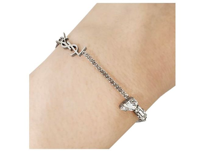 Saint Laurent Monogram Opium Strassarmband Silber - Ansicht 13