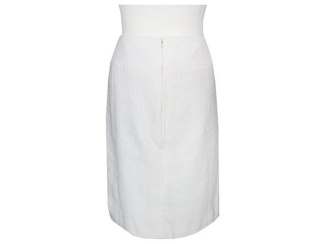 Chanel Falda de tweed blanco CC - vista 2
