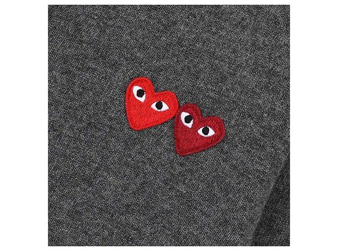 Comme Des Garcons Cardigan mit Doppelherz-Patch Braun - Ansicht 8