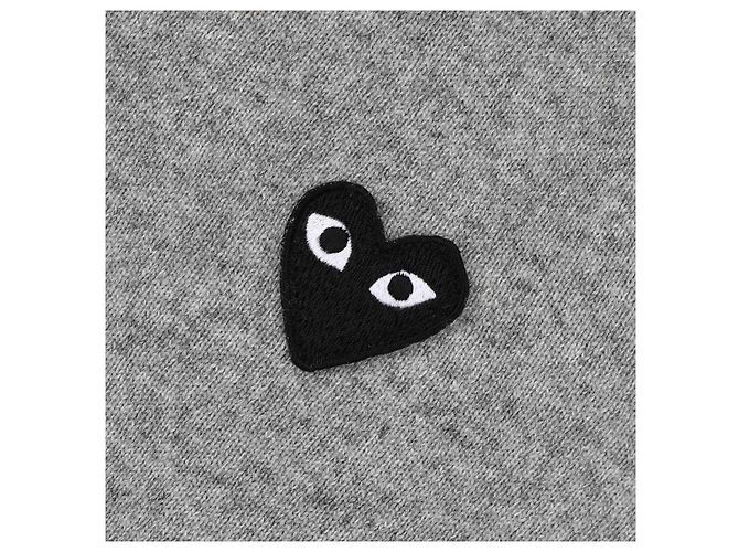 Comme Des Garcons Maglione con patch a forma di cuore nero - vista 8