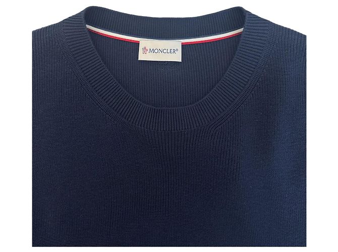 Moncler Logo Patch Pocket Knit Blue - view 10