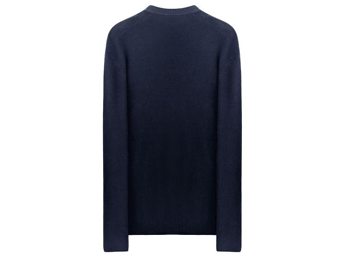 Moncler Logo Patch Pocket Knit Blue - view 7