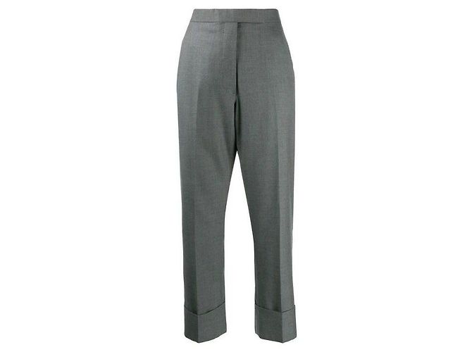 Thom Browne Classic Twill Wool Backstrap Pants - view 4