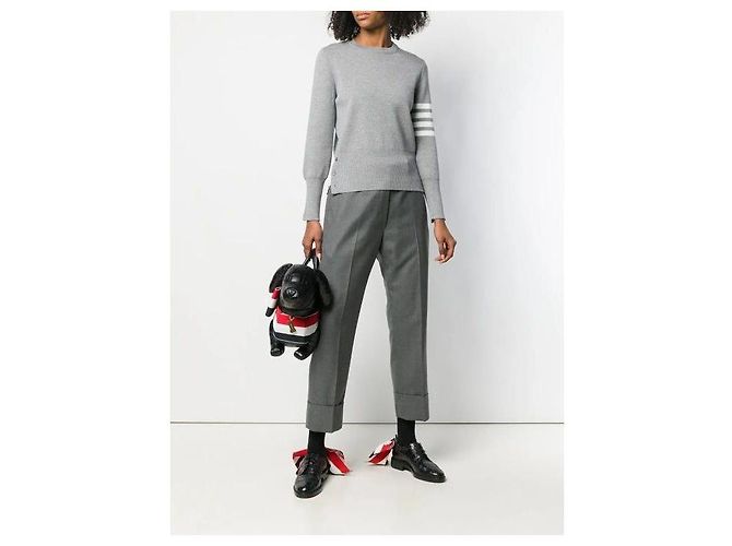 Thom Browne Classic Twill Wool Backstrap Pants - view 5