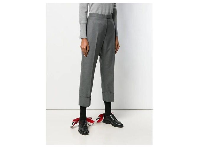 Thom Browne Classic Twill Wool Backstrap Pants - view 6