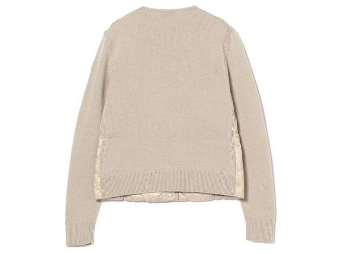 Moncler Cardigã de lã com zíper acolchoado Branco - vista 5