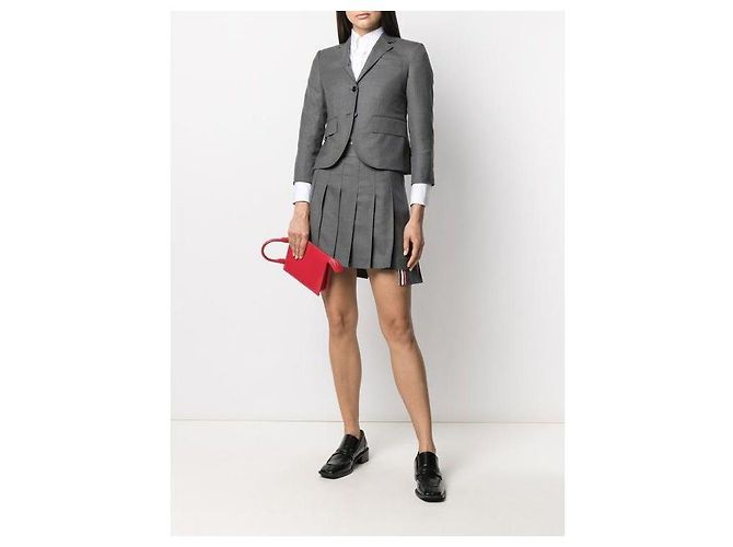 Thom Browne Veste de sport en laine sergé à emmanchures hautes Marron - vue 5