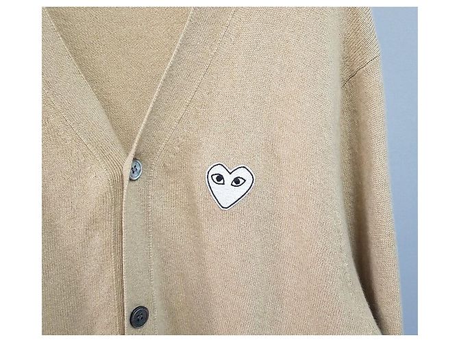 Comme Des Garcons Herren-Cardigan mit Herz Braun - Ansicht 3