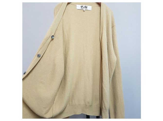 Comme Des Garcons Herren-Cardigan mit Herz Braun - Ansicht 8