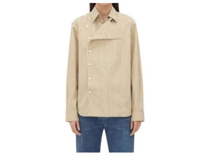 Bottega Veneta Camicia in popeline a righe Bianco - vista 4