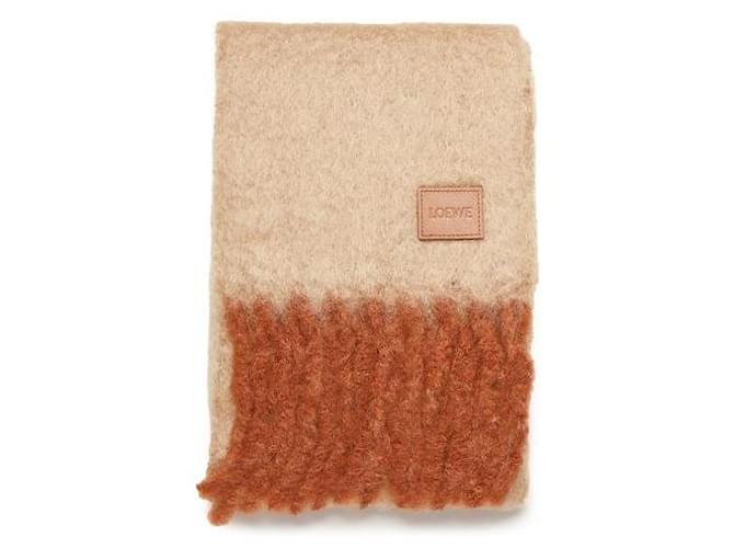 Loewe Sciarpa in misto mohair e lana Marrone - vista 5